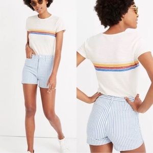 NWT Madewell Emmett Railroad Striped Shorts Sz. 25